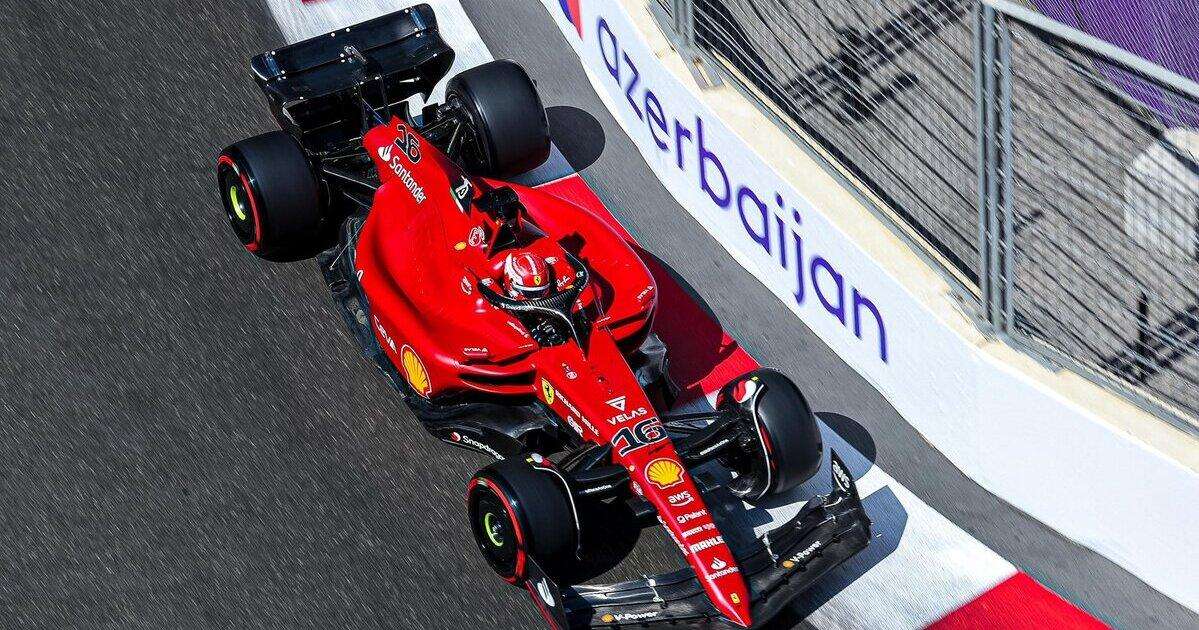 Charles Leclerc consigue la pole en Bakú tras un fallo de Carlos Sainz
